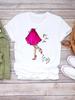 Printed Lady Clothing Fashion Christmas Women Plaid Truck Tree Trend 90s Short Sleeve TShirts New Year Graphic T Top Tee