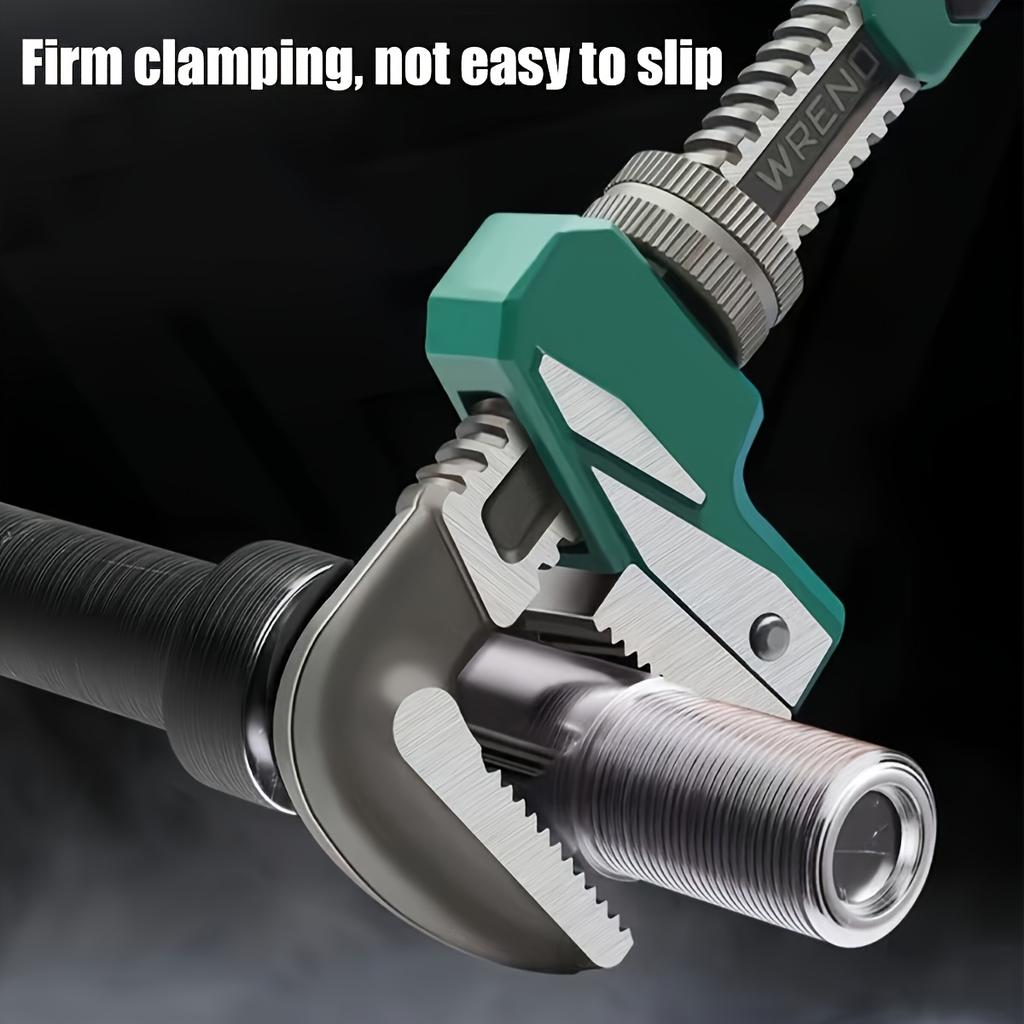 1PC F-type Quick Pipe Clamp Wrench Universal Household Large Diameter Plumbing Pipe Removal Wrench Manual Pipe Clamp Wrench