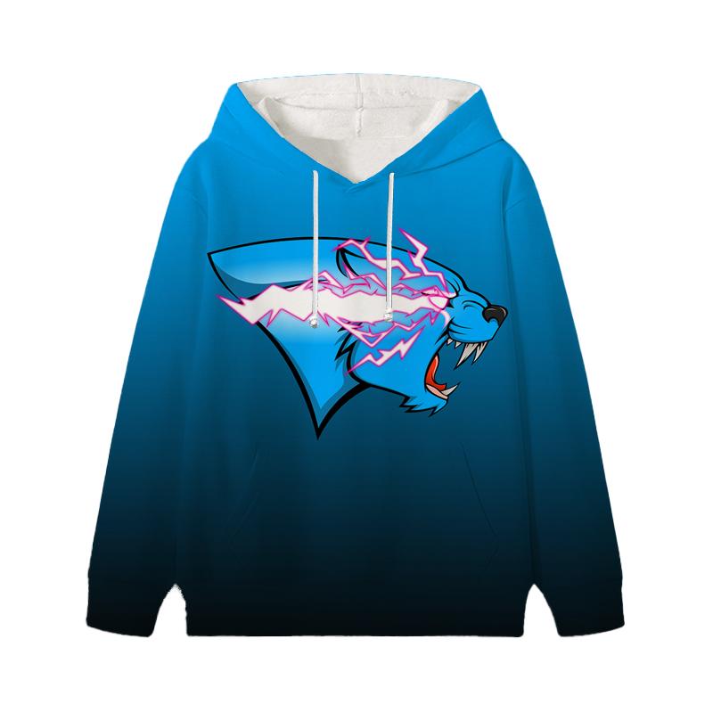 Mr Beast Gaming Print Hoodies Spring Autumn Long Sleeved Lightning