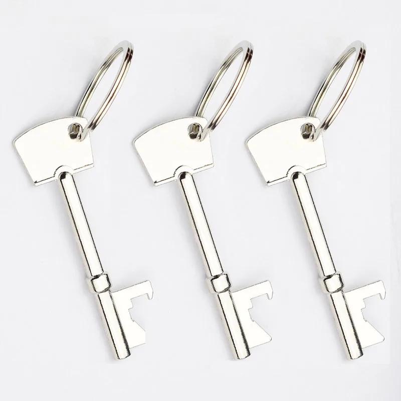 Key Portable Bottle Opener Beer Bottle Can Opener Hangings Ring Keychain Kitchen Tool Simulated Metal Key Keychain Bottle Opener