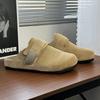 Big-headed lazy loafers men's summer one-pedal casual flat slippers Boken shoes 59901 beige-W