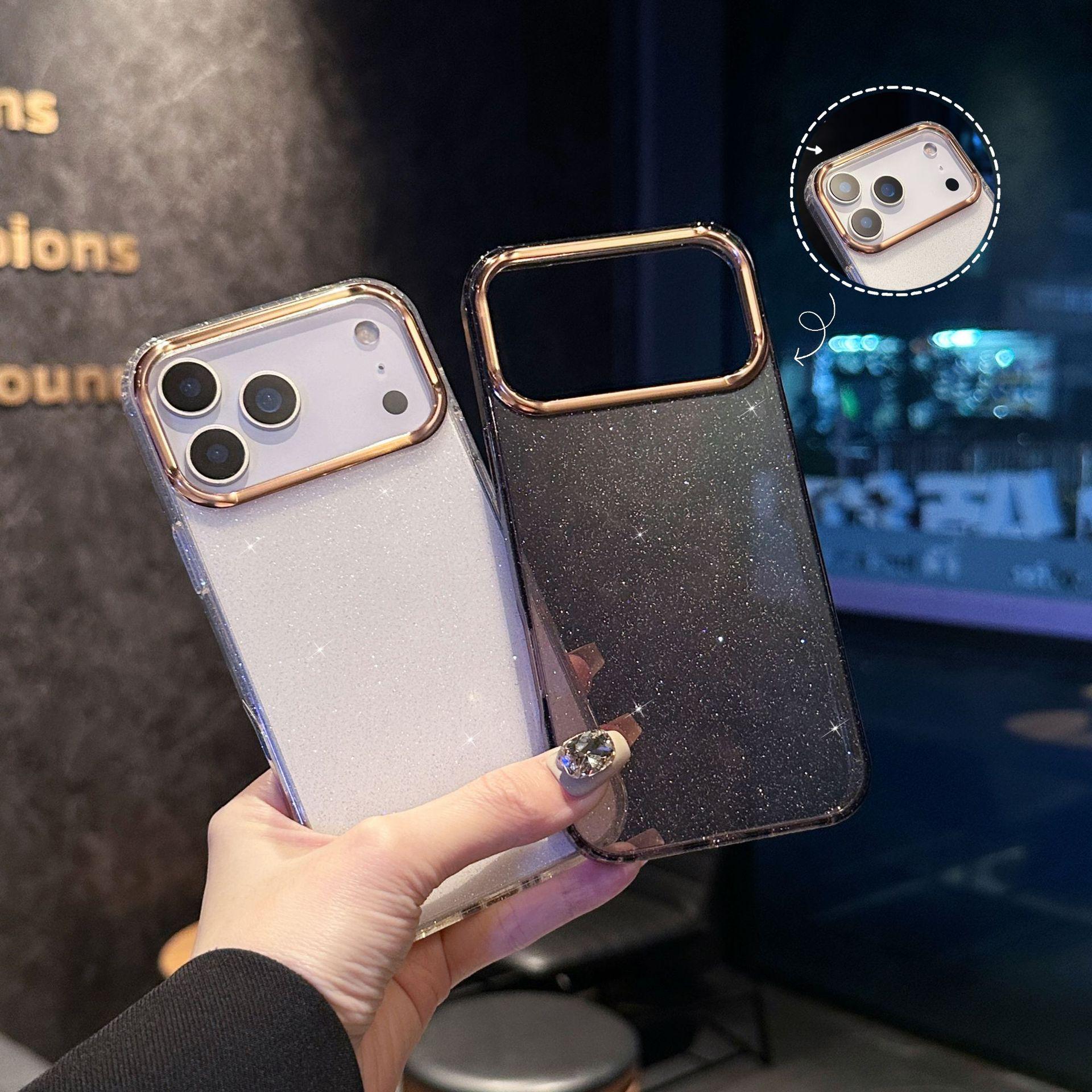 

Compatible with iPhone 17 Pro Max Simple Case, 16 Protective Double-Layer Glitter for 15 Pro, 14 Pro, 13 iPhone 15 Plus
