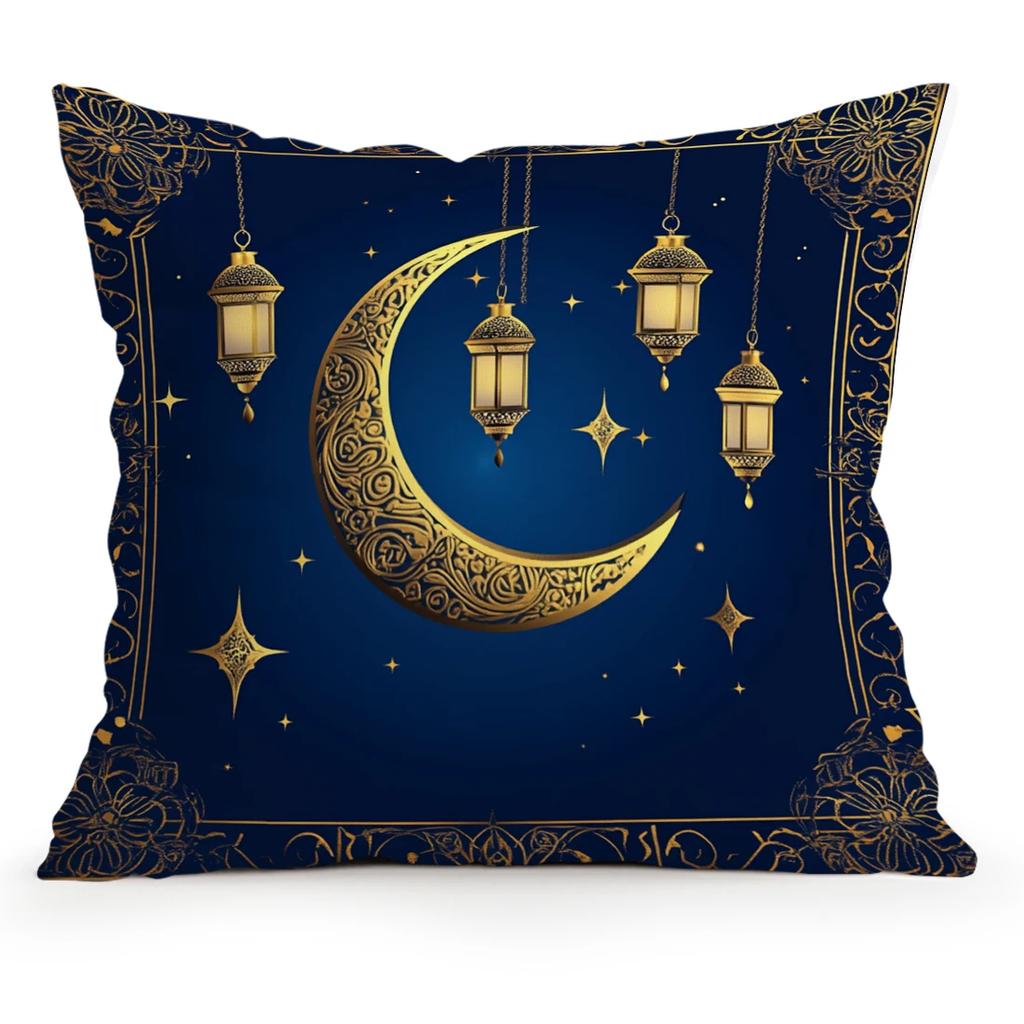 Ramadhan festival blue night starry sky Cushions Pillowcase Polyester Cushion Cover Throw Pillow Pillowcover Home Car Sofa Decor