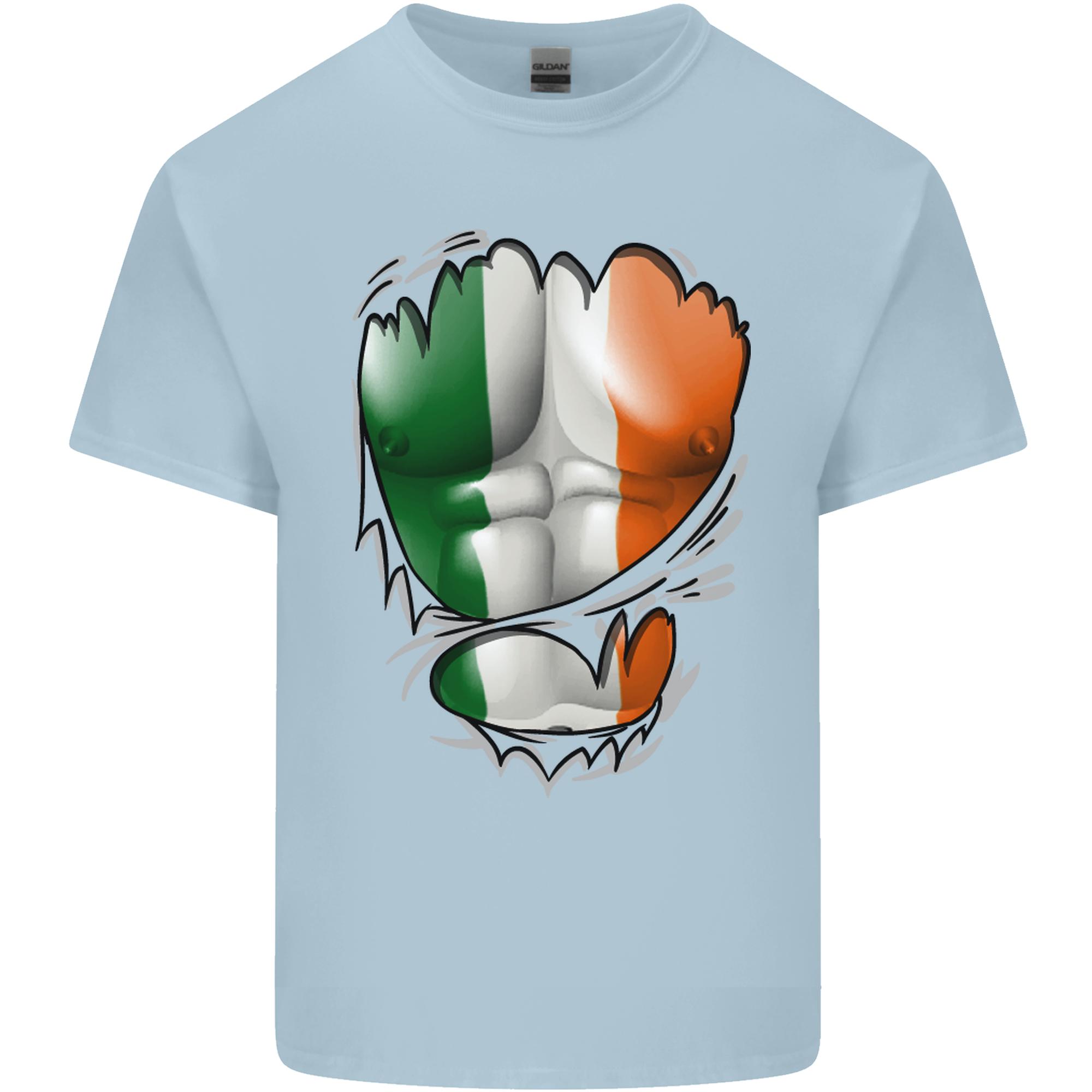 Gym Irish Tricolour Flag Muscles Ireland Unisexs Light Cotton TShirt S