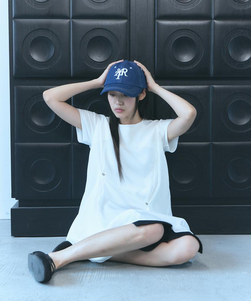 Oateu Signature Typo Stitch Cap [Indigo Blue]
