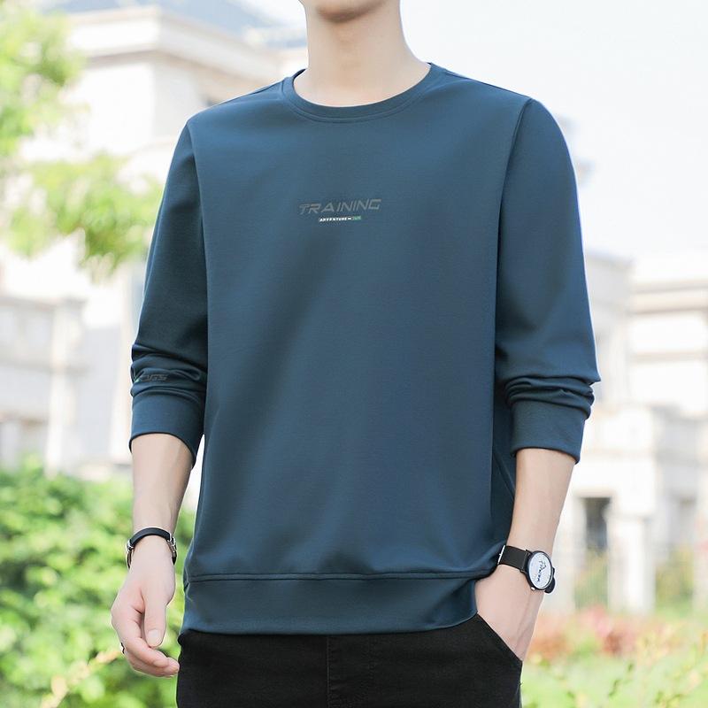 Hanorac pentru bărbați din fleece pentru toamnă și iarnă, hanorac casual, pulover cu gât rotund, cămașă versatilă cu fundul mărimii mari