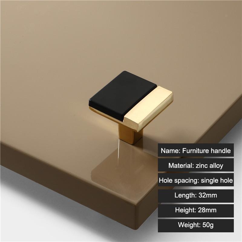 

1Pcs Kitchen Parts Single Hole Knob Dual Color Spliced Wardrobe Cabinet Handles Storage Door Pull For Drawer Furniture Hardware Black 32mm