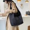 New Arrivals Open Run Big Size Shoulder Bag Black Temple Stay Fabric