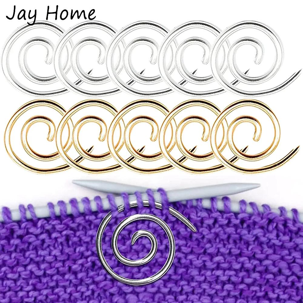 2PCS Spiral Cable Knitting Needle Stainless Steel Circular Sewing Needle Knitting Needles Stitch Holders Handmade Knitting Tools