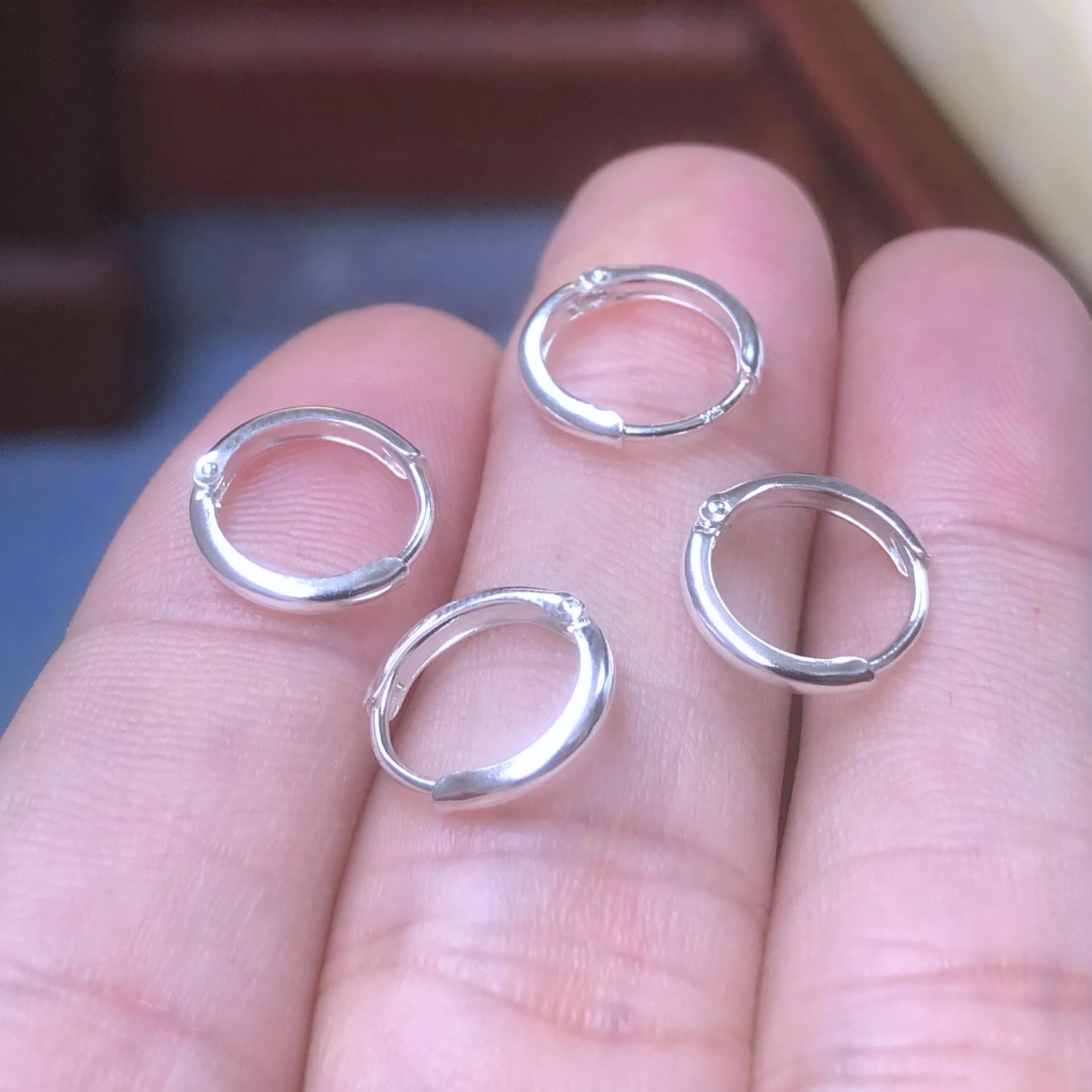 Fine Genuine 14K Gold Filled Ladies Circle Jewelry Eurwire Hoop Earings for Women Permanent Jewelry Earrings 10mm