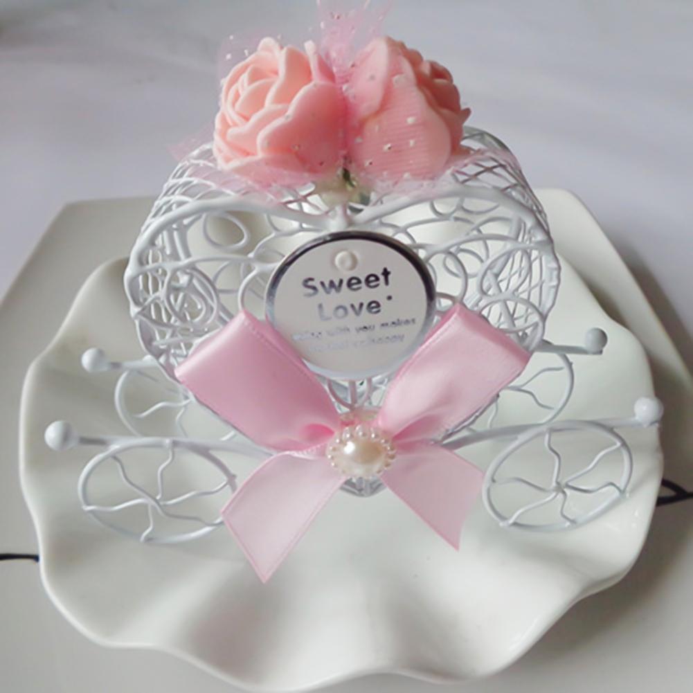 Candy Box Romantic Heart Carriage Gift Box Wedding Favor Lace Chocolate Box For Birthday Baby Shower Party Gift Pakcing Decor