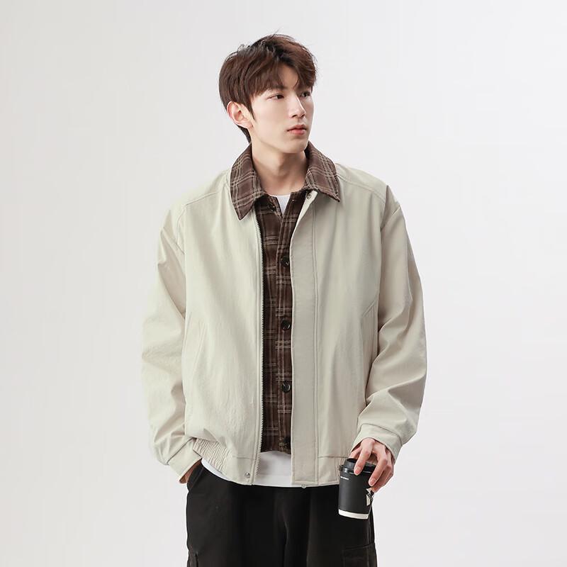 Herren Faux-Zweiteiler Workwear Harrington Jacke