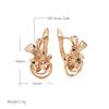Luxury Glossy Geometric Women'S  Gold Color Earrings Vintage Flower Dangle Earrings Fashion Fine Minimalist Jewelry