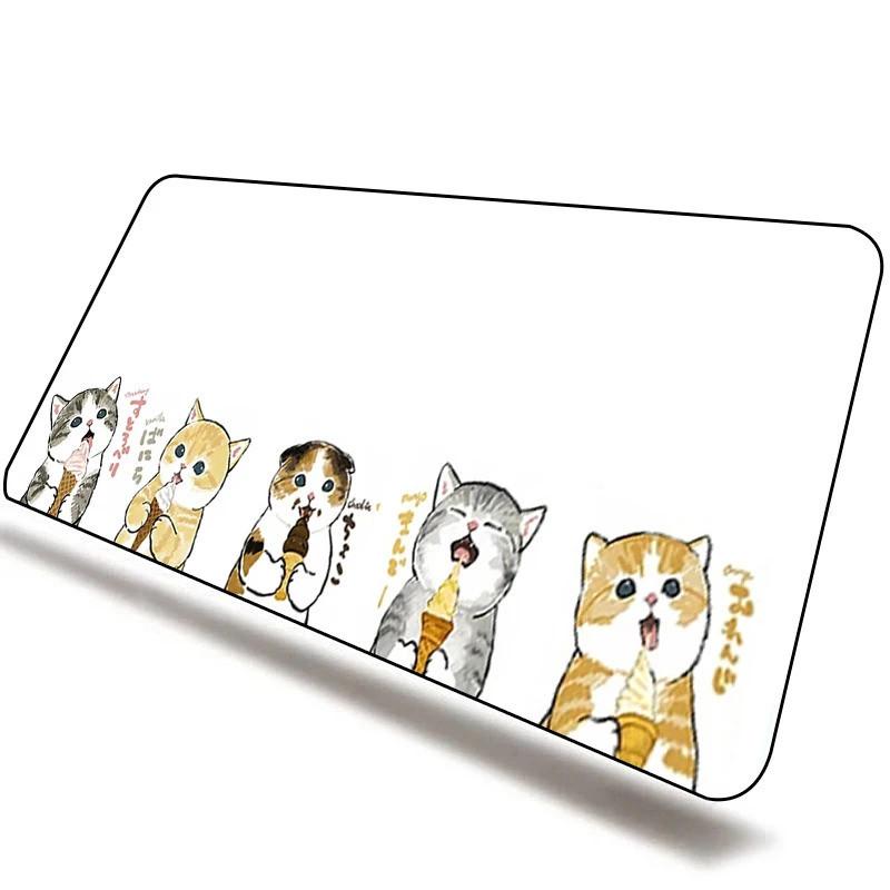 Kawaii Cat Gaming Mouse Pad Gamer Non-slip Mausepad Computer Accessories Deskmat Mousepad Mats Keyboard Pc Cabinet Xxl
