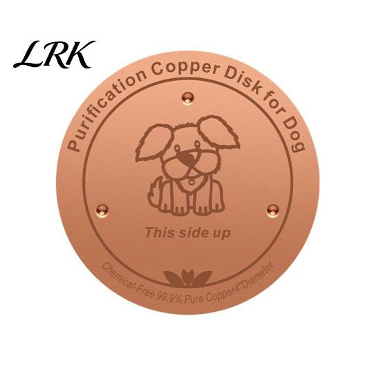 Pet Water Bowl Accessory Copper Disc Purification for Dog, 4-Inch Diameter Pure Disc, Slimy Scale Removal with 3-Point Support Dog Dispenser