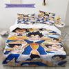 Roupa de Cama com Padrão DRAGON BALL, Conjunto de Colcha, Capa de Colcha, Fronha, Presente de Aniversário para Casa (1 capa de edredom + 2 fronhas, sem enchimento.)