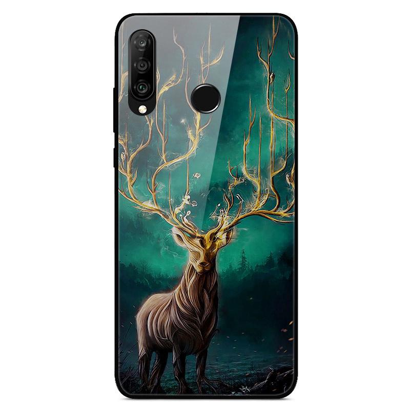 6.15"For Huawei Honor 20S Case Tempered Glass Print Back Cover Hard Case For Huawei Honor 20S MAR-LX1H Phone Case Honor20S 20 S