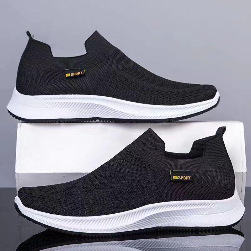 

Large size spring new breathable and comfortable casual shoes cloth shoes mesh lightweight 39 чёрный