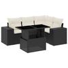 VidaXL Garden Lounge Set 5 Pcs with Cushions Black Braided Resin 3269136