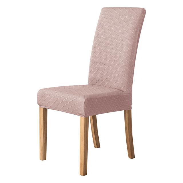 

Эластичный жаккардовый чехол с ромбами, эластичные однотонные чехлы на стулья для столовой, кухни, анти-грязный чехол для сиденья с защитой от царапин 1 Piece