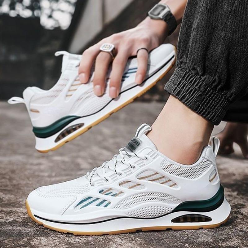 Fashion Summer Men Sneakers Mesh Breathable Air Cushion Running Sports Shoes Tennis Shoe Lightweight Non Slip Train Shoe Tenis Masculino