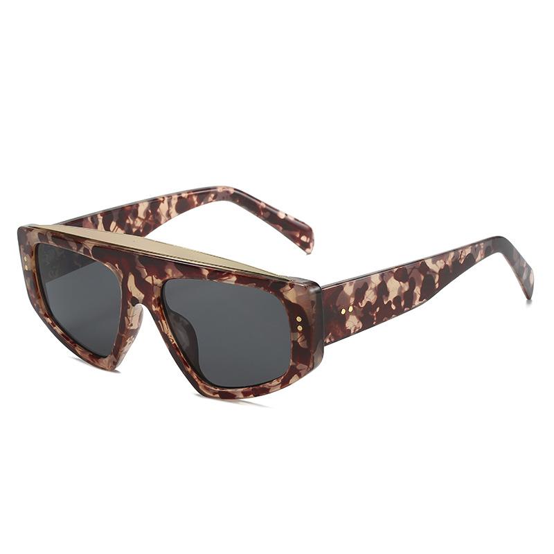 Spring new sunglasses, European and American personality large frame Ins Internet celebrity glasses large frame simple sunglasses