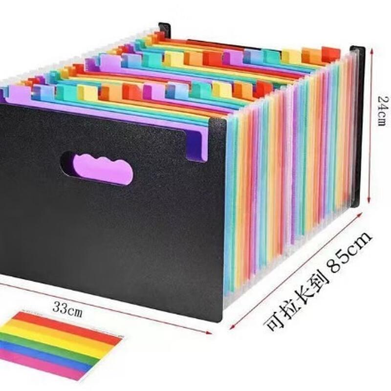 Fumade A4 Rainbow Accordion File Bag