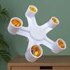2/3/4/5/6/7 In 1 Light Bulb Socket Splitter, E26/E27 Light Socket Adapter Conventer, Standard Base LED Bulb Converter