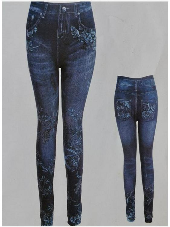 Women's Imitation Denim Leggings for Spring and Autumn