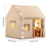 Large Kids Play Tent, Toy House for Indoor and Outdoor Use, with Glowing Stars, Unisex, Birthday Party Decoration, Gift for Children, Khaki (Beige)