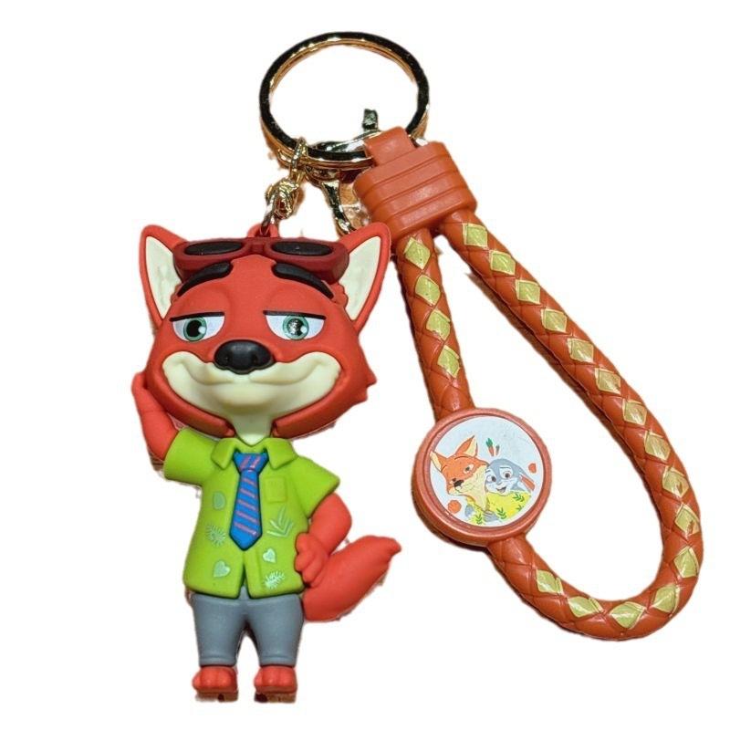 Crazy Zootopia Keychain Cartoon Doll Schoolbag Pendant Car Key Chain Pendant Small Gift