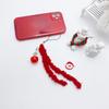 Sweet Heart Butterfly Bead Phone Charm Straps Car Key Hangings Pendants Fashion Bag Decoration Lanyard Purse Accessories