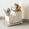 Stainless Steel Chopsticks Storage Box Countertop Type Utensil Holder Cutlery Organizer  for Home