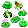 Yousheng Floating Frog Statue Resin Cartoon Relaxing Frog Ornament Pond Floating Frog Figurine for Aquarium Garden Pool Water Feature Decor