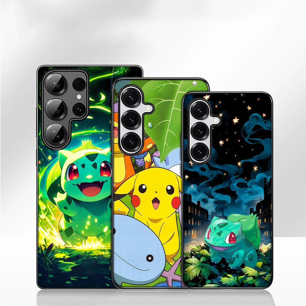 Cute P-Pokemons Bulbasaur P-Pikachus Phone Cover Case for Apple iPhone 16 15 14 Plus 13 12 Mini 17 Pro Max + 16E Air 16+ ProMax
