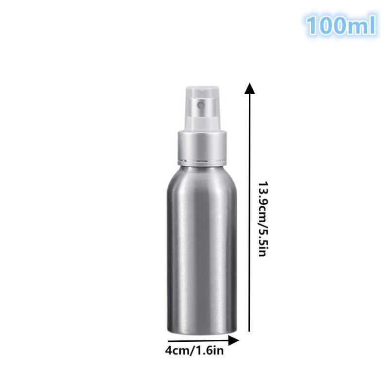 50/100/120/150/200/250Ml Empty Aluminum Spray Bottle Cosmetic Bottle Mini Metal Atomizer Bottles Travel Size For Cosmetics