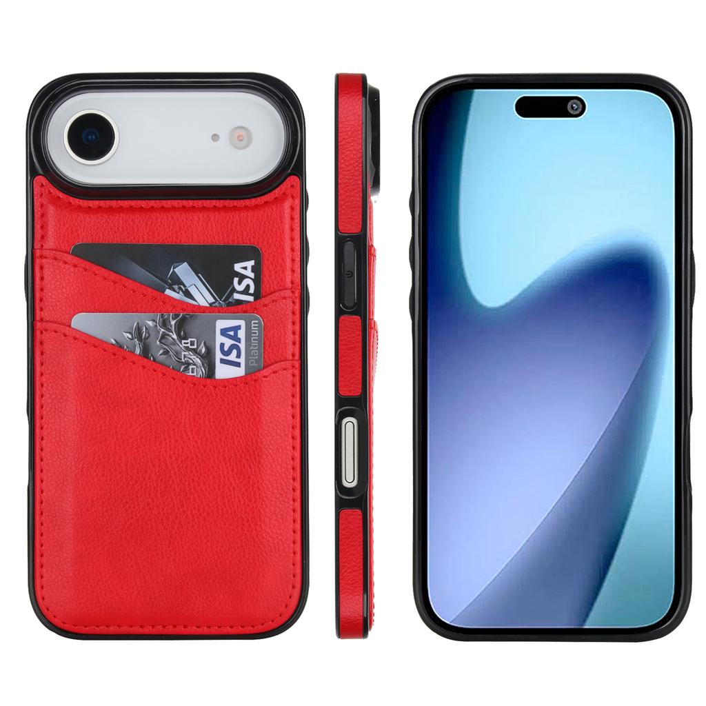 Luksusowe pionowe etui na telefon z miejscem na karty do iPhone 17 Pro Max 16 Plus 15 14 13 12 11 Odporne na wstrząsy Osłona chroniąca ekran i aparat