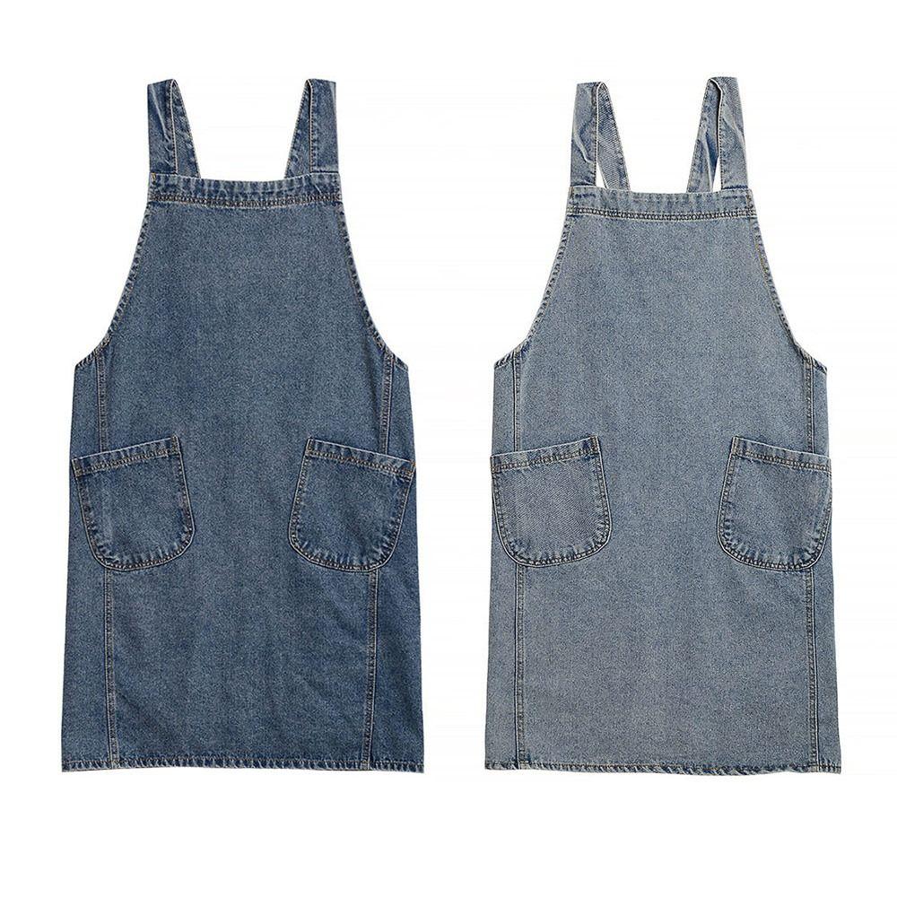 Canvas Gardening Baking Apron Antifouling Kitchen Aprons Japanese Denim Apron  Chef and Servers