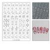 New Year Pony Firework Nail Stickers Transparent Spray-painted Stencil Templates Patting Adhesive Auxiliary Tool Nail Stickers