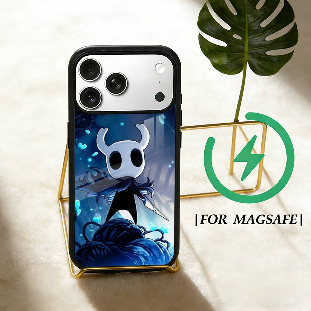 

H-Hollow Knight S-SilksongS Phone Case For iPhone 17 16 15 14 13 12 Pro Max Plus for Magsafe Mirror Wireless Magnetic Cover iPhone14Plus