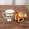 Home Metal White Wine Cup Alloy Pattern Gem Decorative Wine Set A Variety of Options