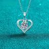 Stříbrný přívěsek s moissanitem o velikosti D, 1,0 ct, certifikovaná čistota GRA, VVS1, moissanit, náhrdelník pro ženy