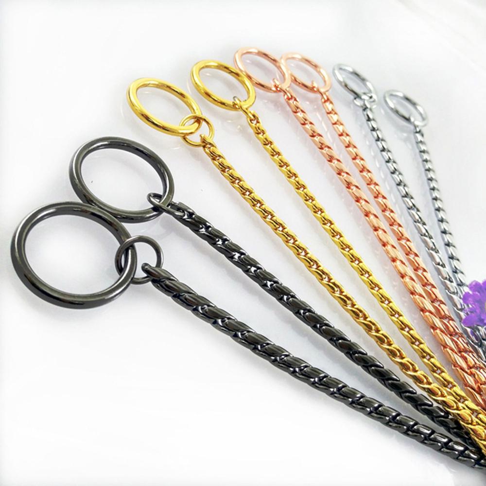 Stainless Steel Dog Leash Integrated Dog Collar and Leash 4mm 1m/1.2m Metal Dog Leash for Small Medium Large Pets Leather Handle