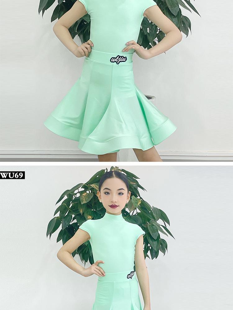 W69 Professional Latin Dance Dress for Girls - 2025 Exam Competition Standard