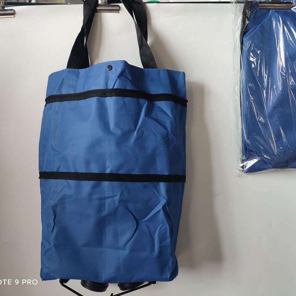 Faltbarer Polyester-Einkaufswagen mit Rädern - Tragbare Trolley-Tasche