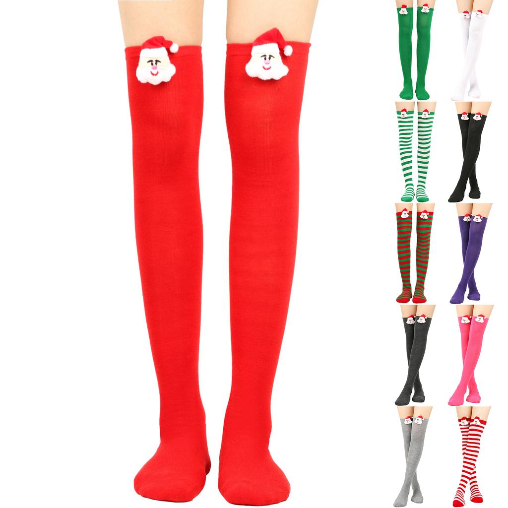 Women's Christmas Doll Socks Long-tube Over-the-Knee Socks
