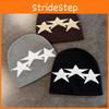 Winter Fall Beanie Knitted Cap With Star Pattern For Casual Streetwear Gift