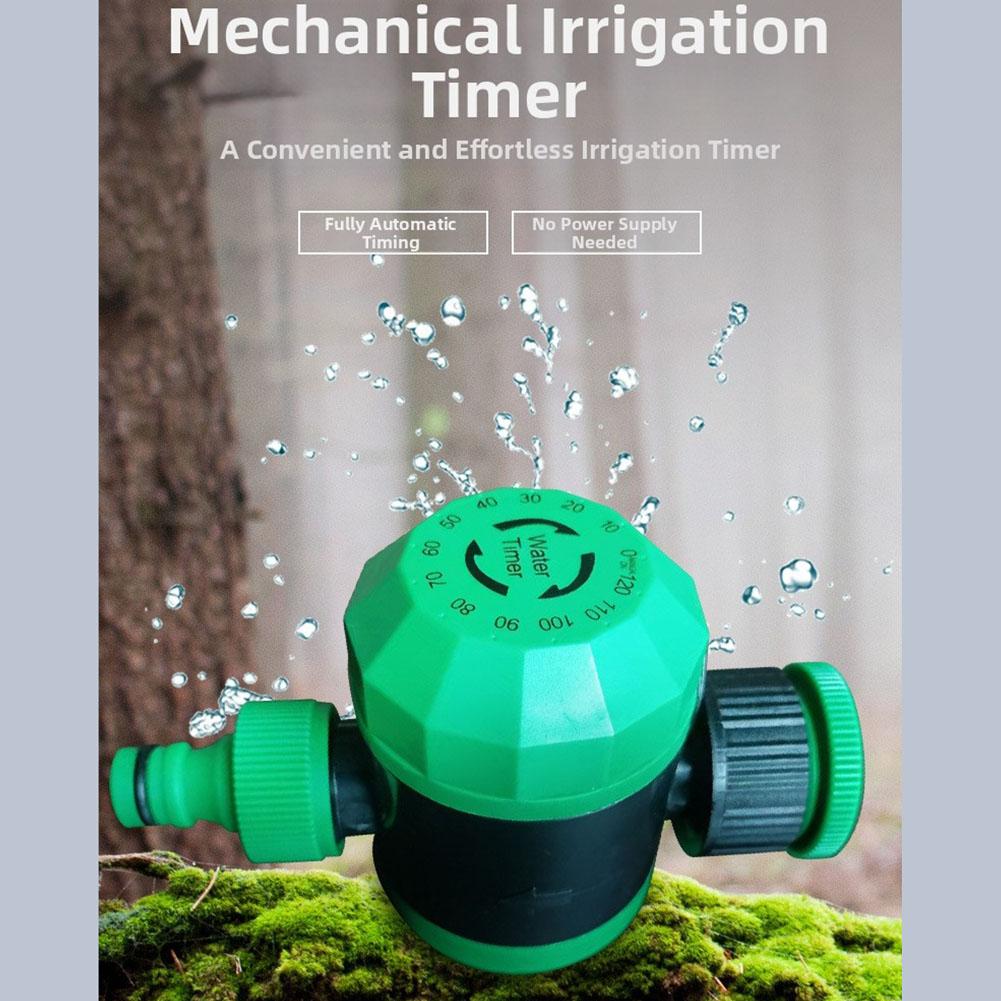 Outdoor garden watering device with precision mechanical control for accurate watering intervals and durations