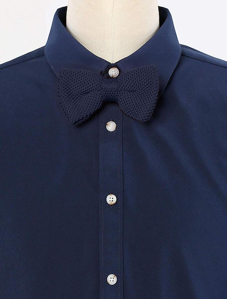 [Allegra K] Knit Bow Tie, Adjustable, for Weddings, Graduations, Men's & Women's, Navy Blue, 6 X 11 Cm