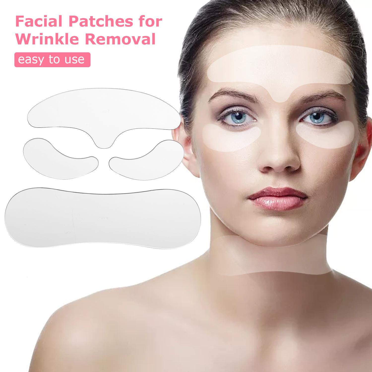 Facial Patches Wrinkle Remover Pads for For  Wrinkle Crow s Feet Neck Anti Wrinkle Treatment Silicone Smoothing Wrinkle Patches for Face Skin Care